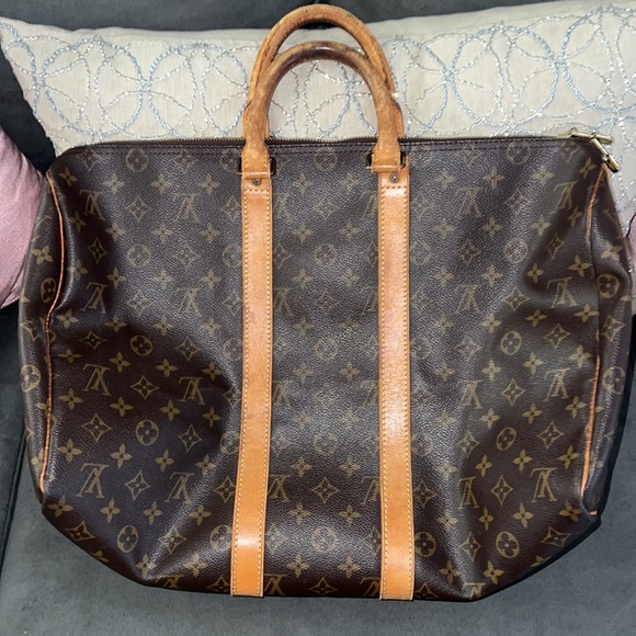 Authentic Louis Vuitton Keepall 45 Bag Duffel Carryon repair leather damaged - Picture 3 of 17